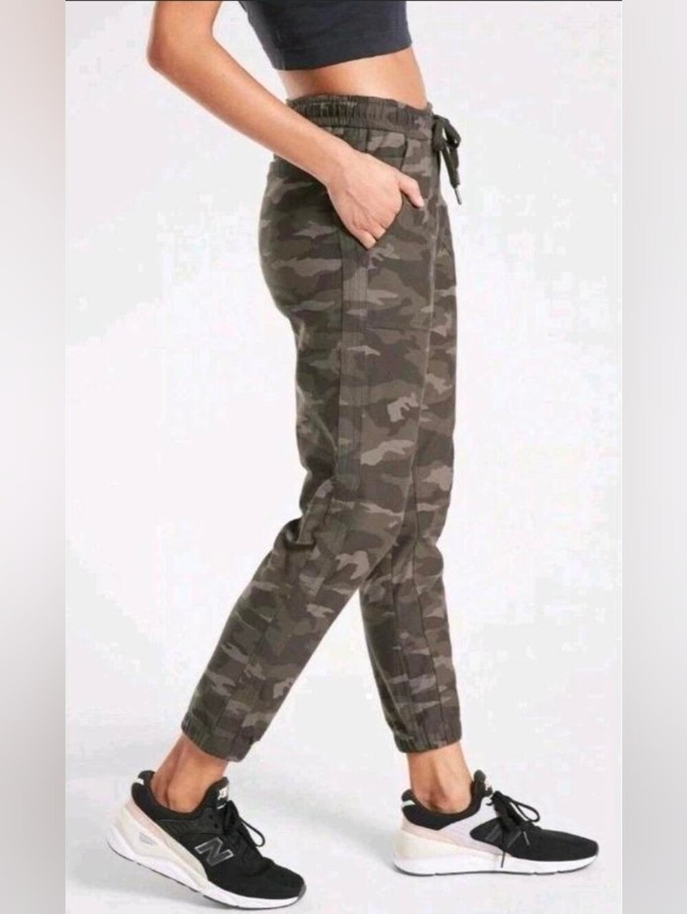 Athleta Camo Farallon Jogger Pants High Rise Oversized Lightweight Women 2